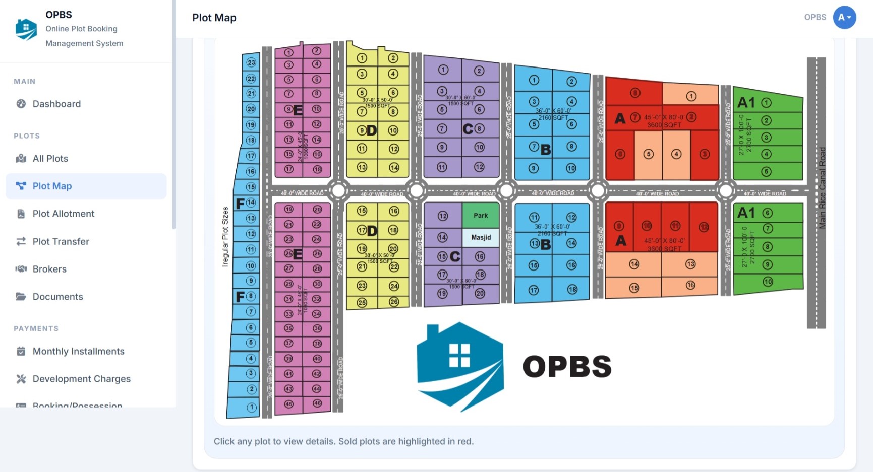 OPBS Interactive Plot Map